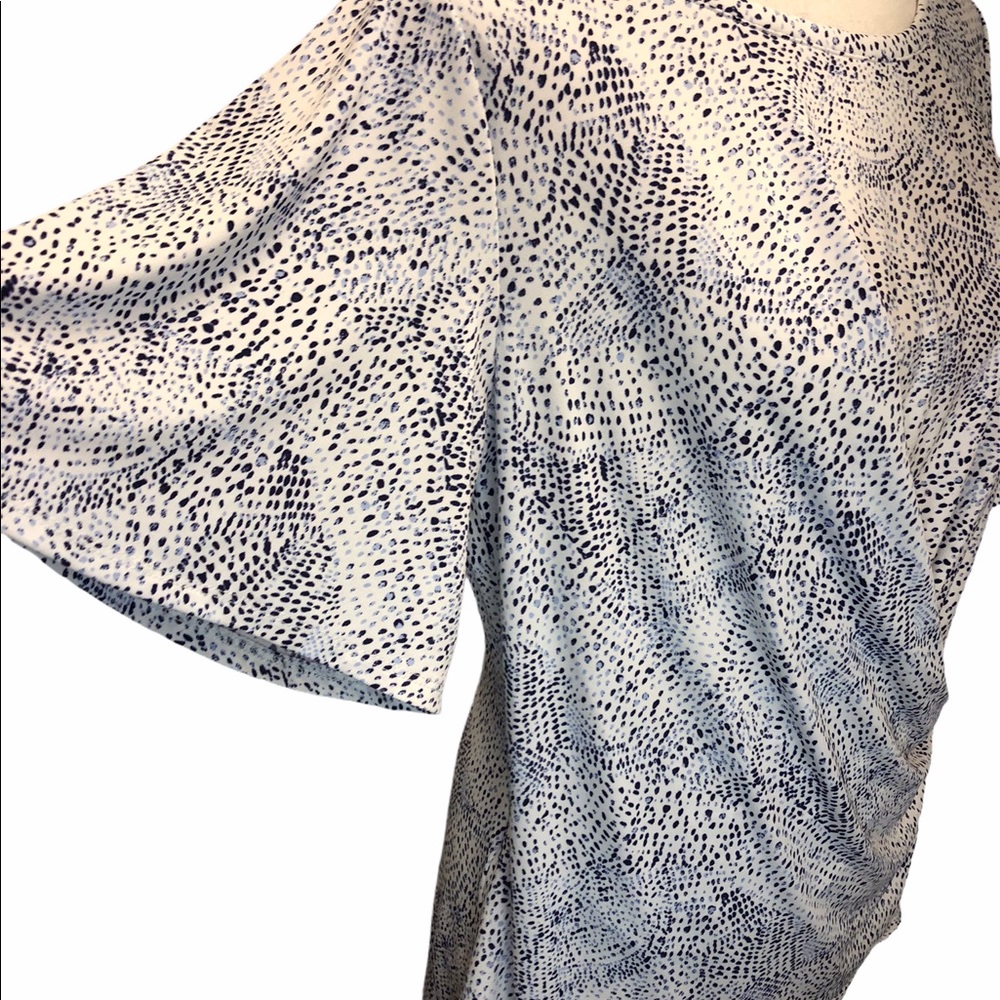 Chaus Wrap Short Flutter Sleeve Blouse Size Large - image 4